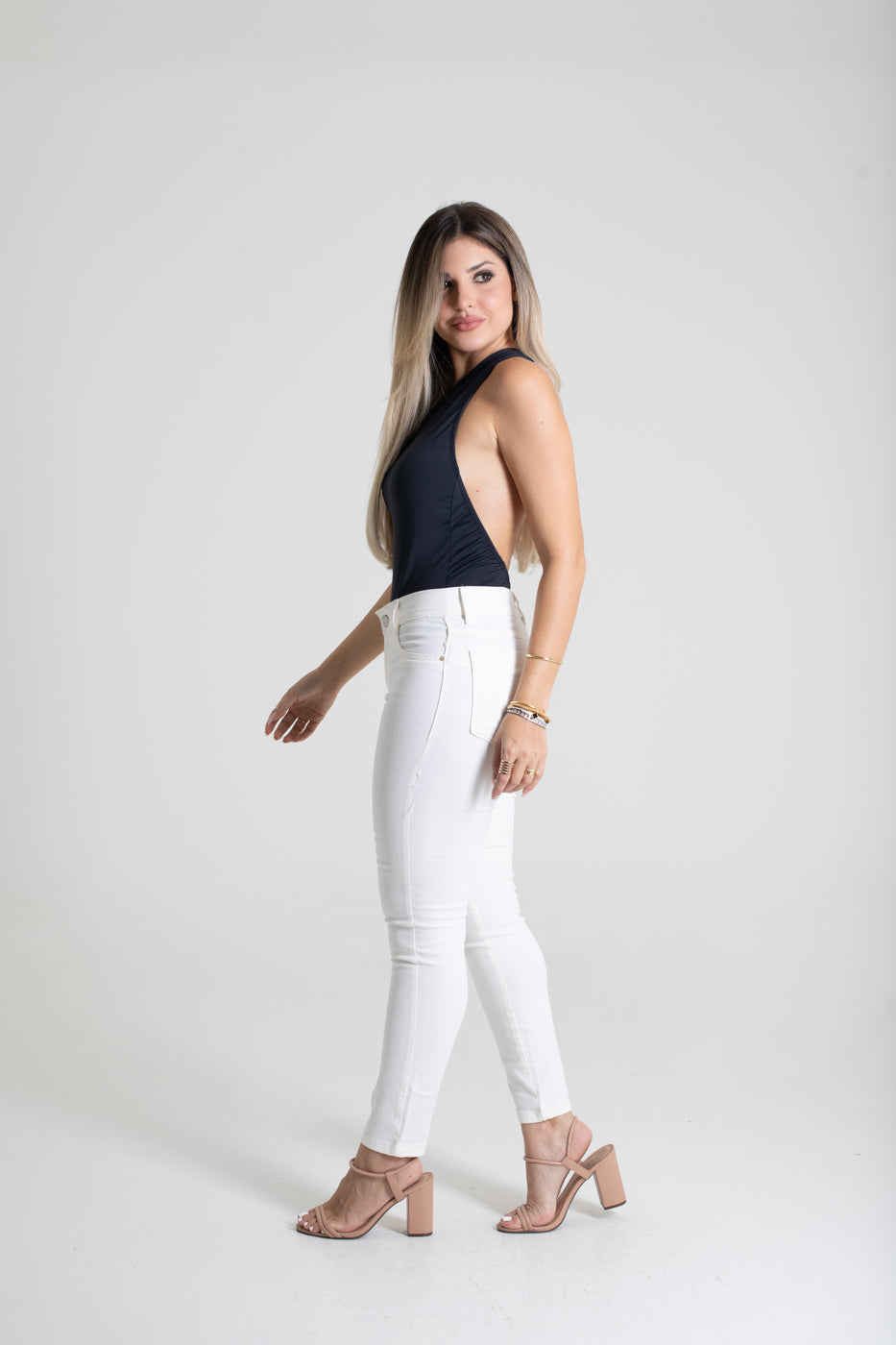 Calça Sarja Sawary Skinny - 278678 OFF WHITE