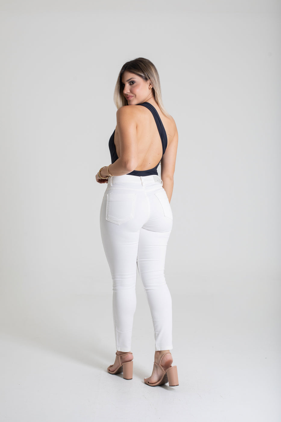 Calça Sarja Sawary Skinny - 278678 OFF WHITE
