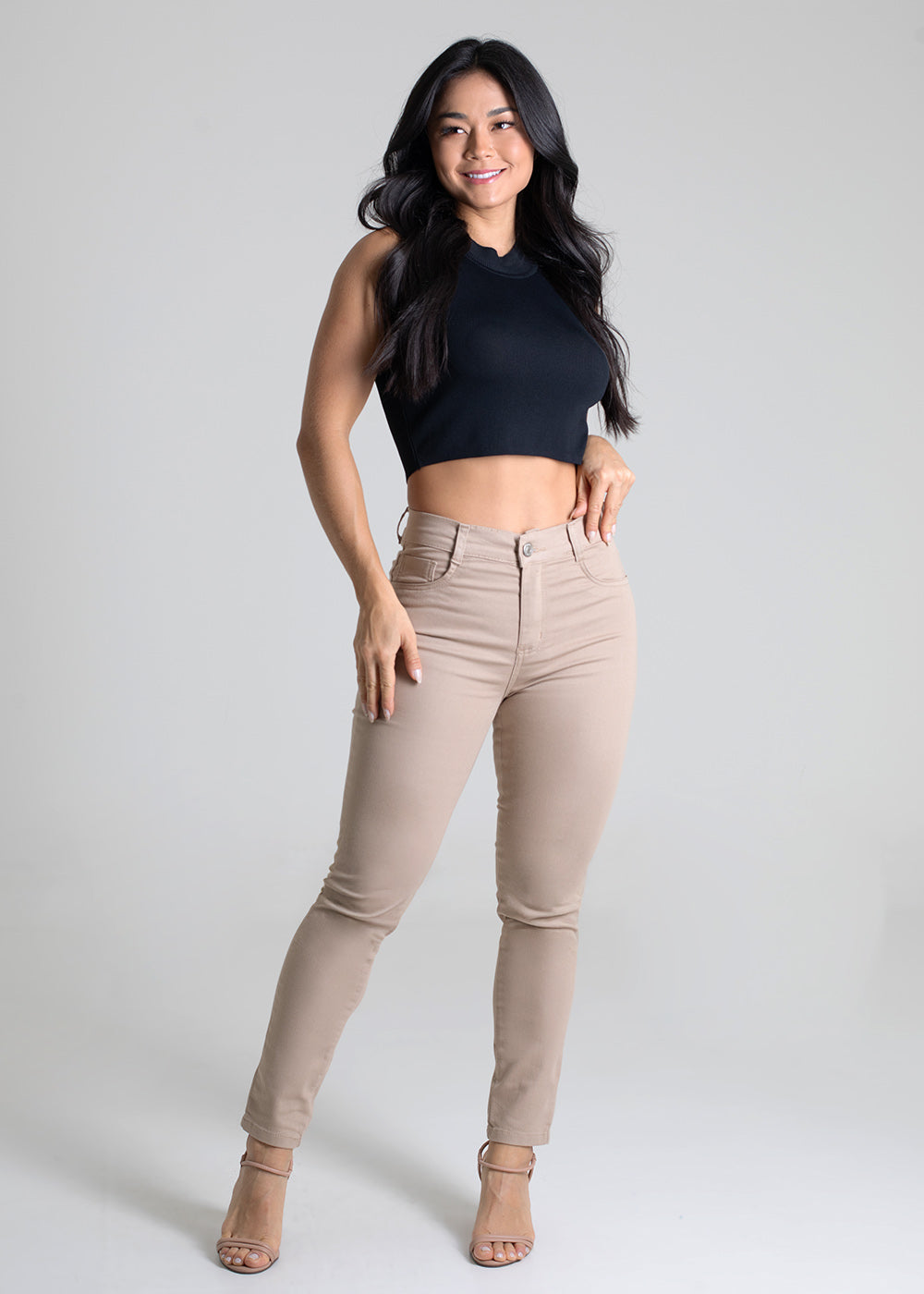 Calça Sarja Sawary Skinny - 278784 BEGE