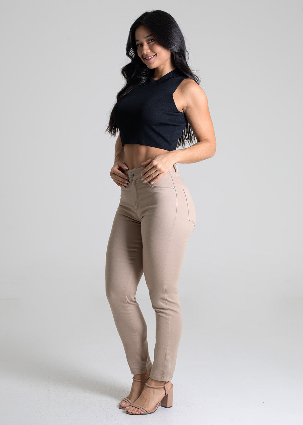 Calça Sarja Sawary Skinny - 278784 BEGE