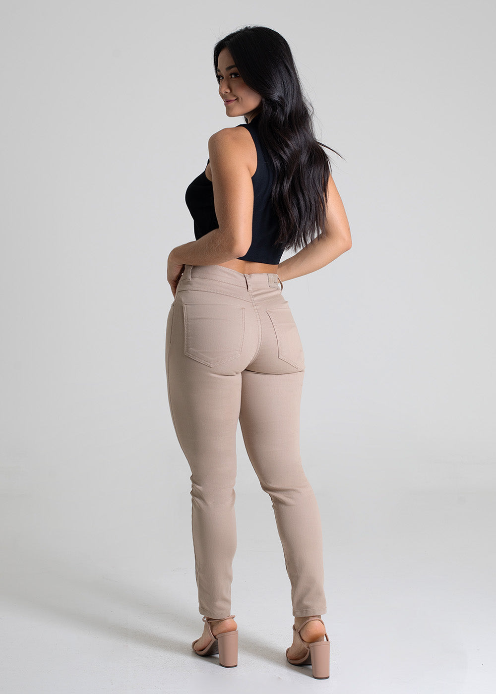 Calça Sarja Sawary Skinny - 278784 BEGE