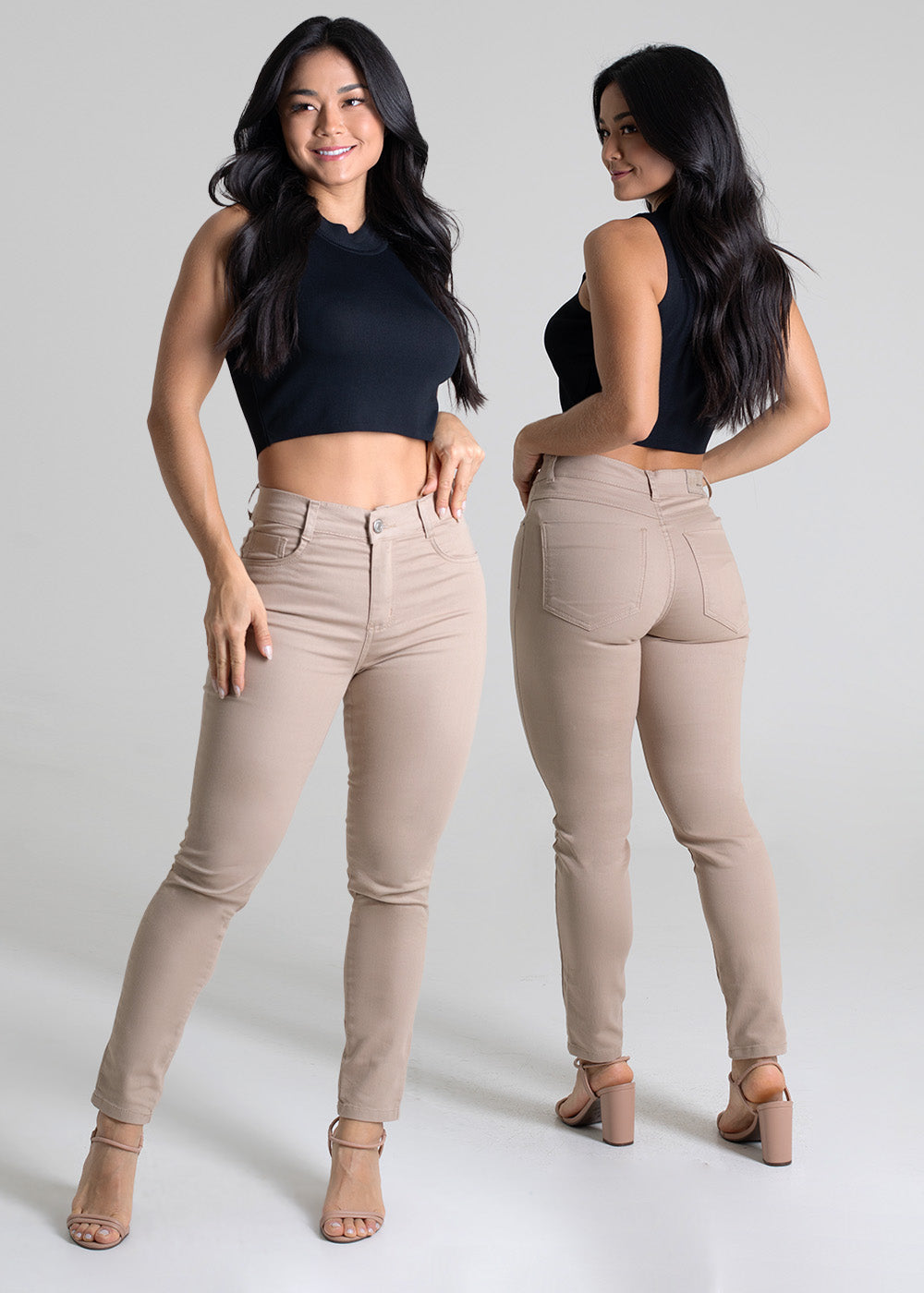 Calça Sarja Sawary Skinny - 278784 BEGE