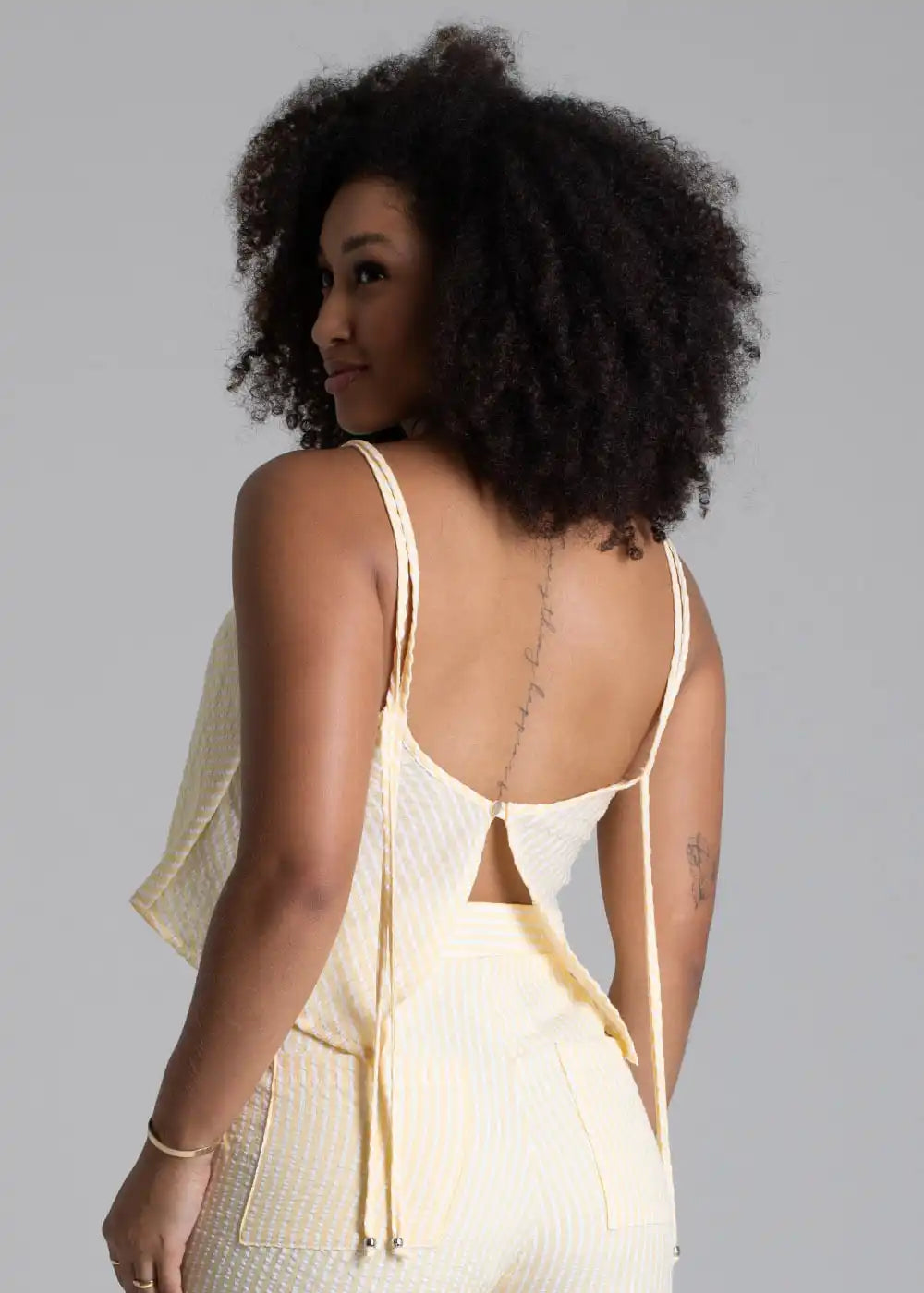 Cropped Sawary Fino - 278796 AMARELO