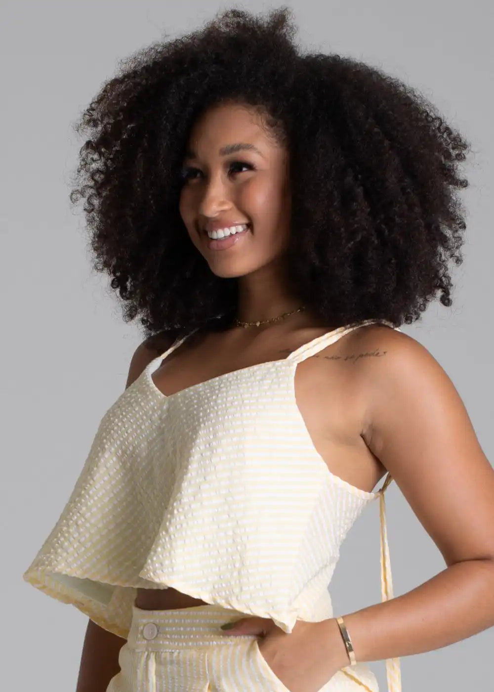 Cropped Sawary Fino - 278796 AMARELO