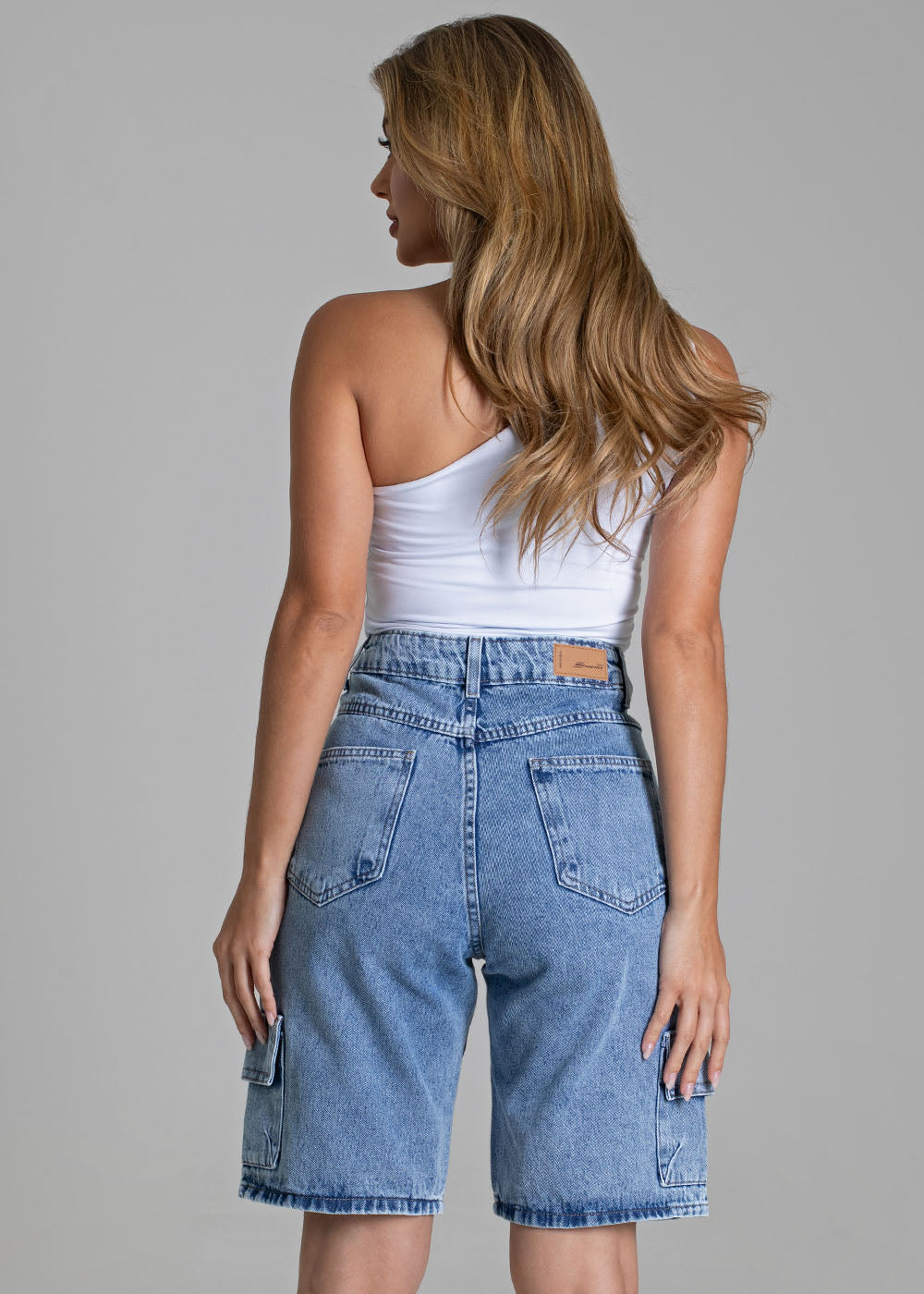 Bermuda Jeans Sawary Cargo - 278806 AZUL