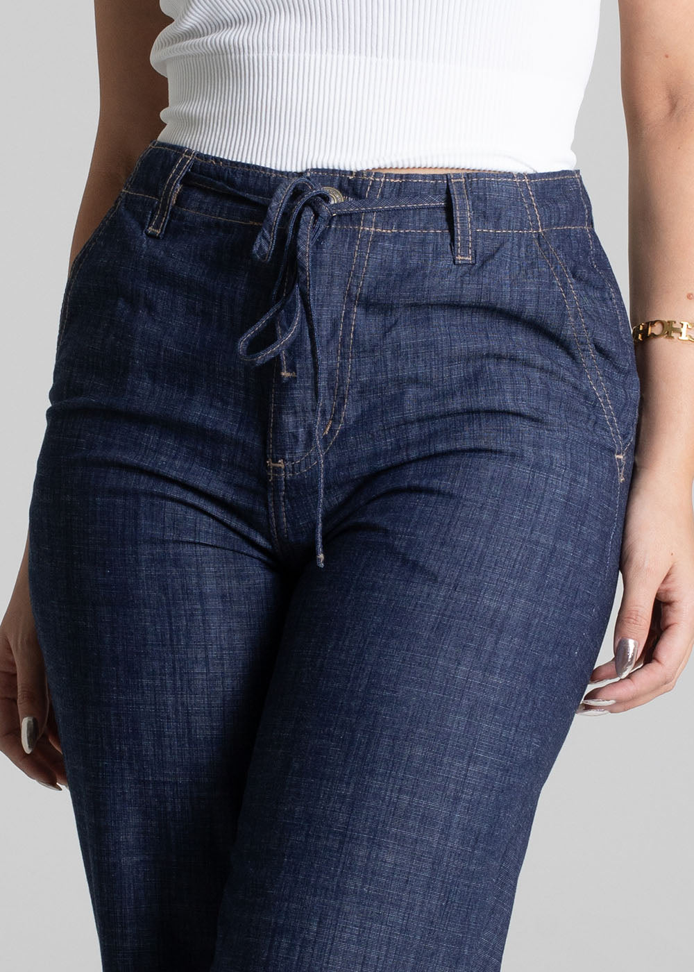 Calca Jeans Sawary Pantalona Wide Leg - 278933 AZUL