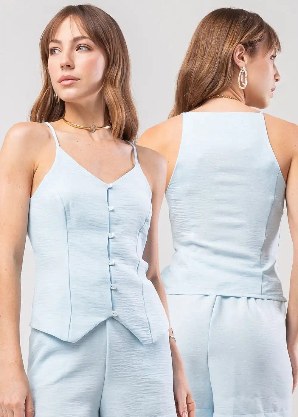 Colete Sawary Alça fina - 278955 AZUL