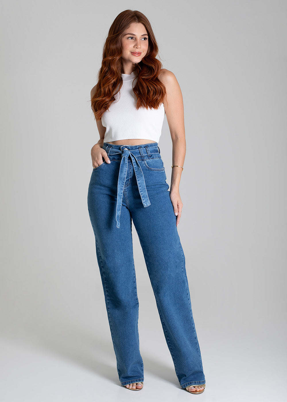 Calça Jeans Sawary Wide Leg - 279001 AZUL