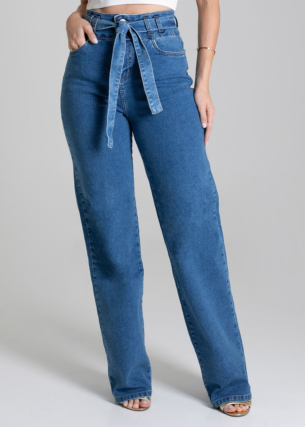 Calça Jeans Sawary Wide Leg - 279001 AZUL