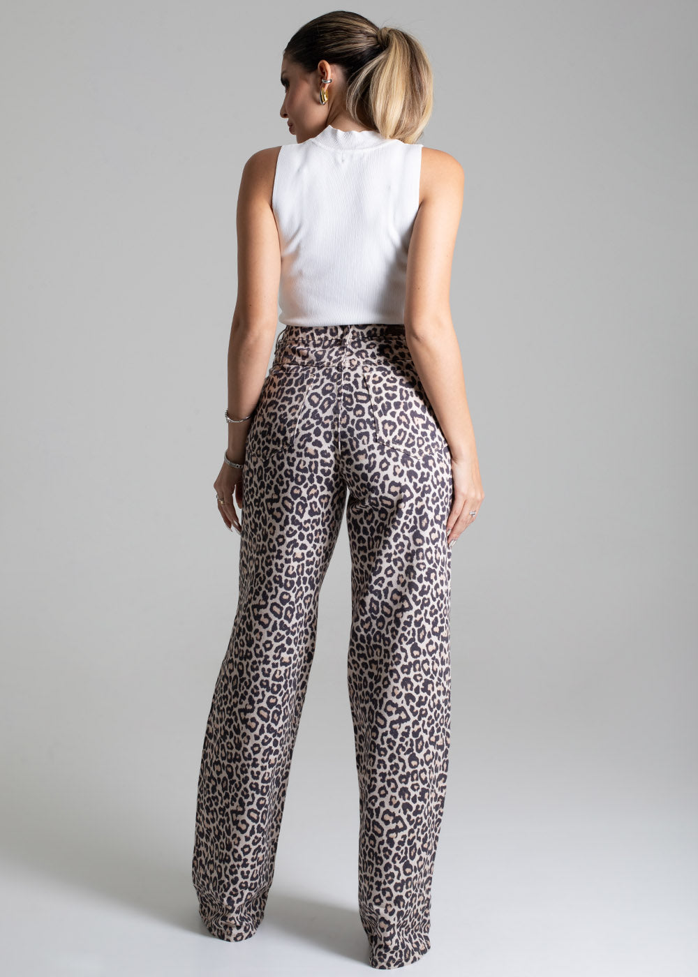 Calça Sarja Sawary Wide Leg - 279079 ESTAMPADO