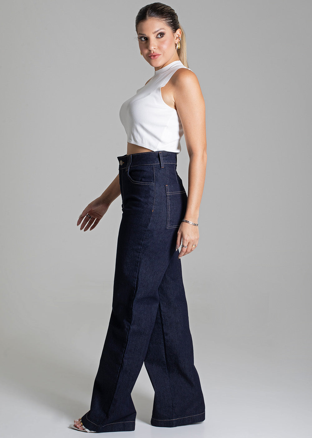 Calça Jeans Sawary Wide Leg - 279080 AZUL