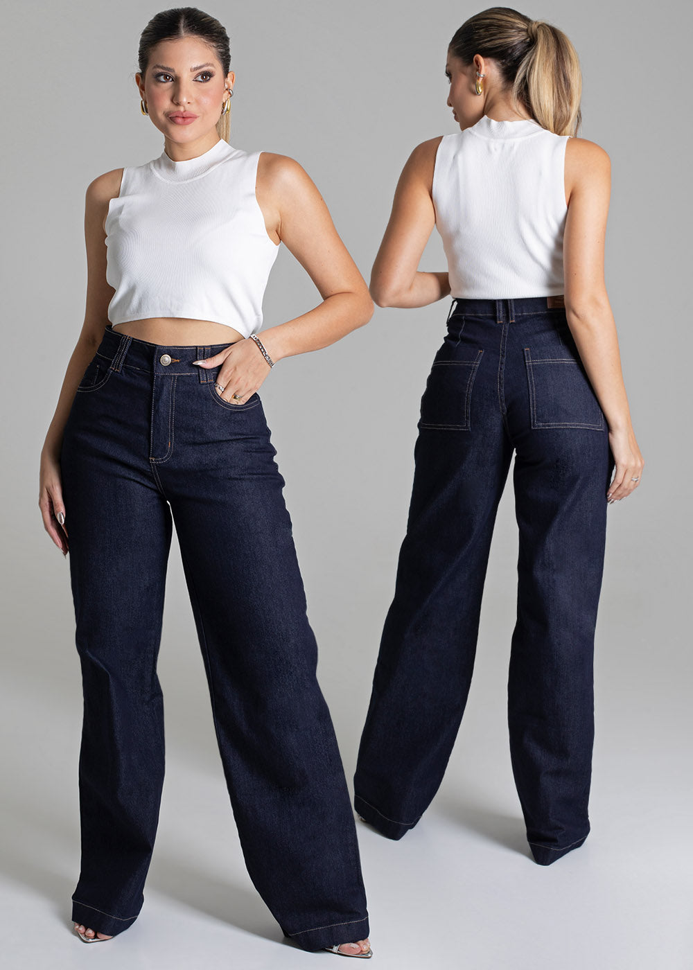 Calça Jeans Sawary Wide Leg - 279080 AZUL