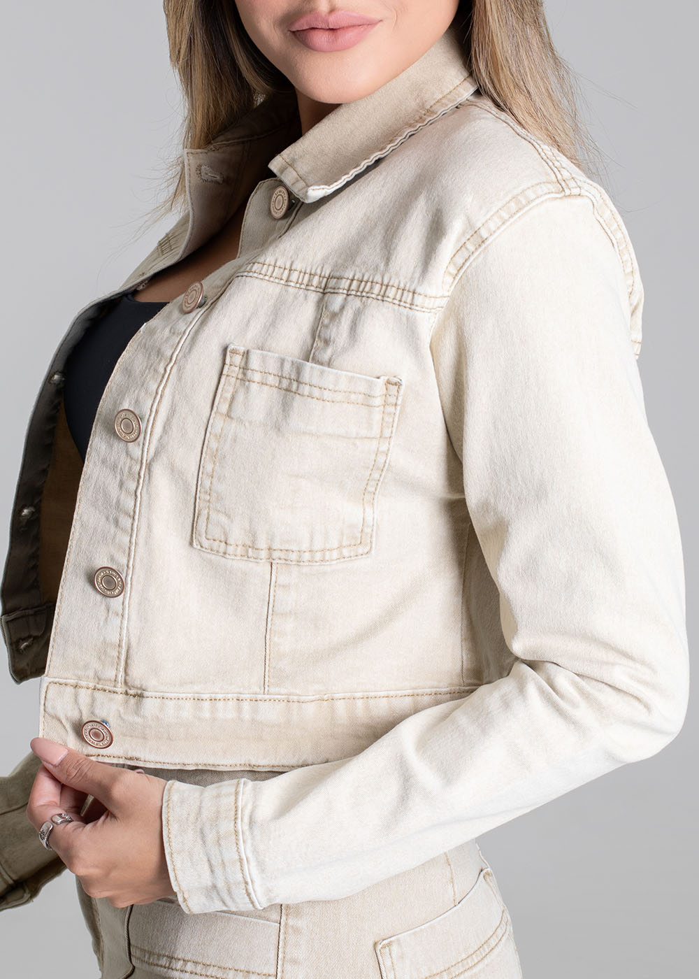 Jaqueta Sarja Sawary - 279084 BEGE