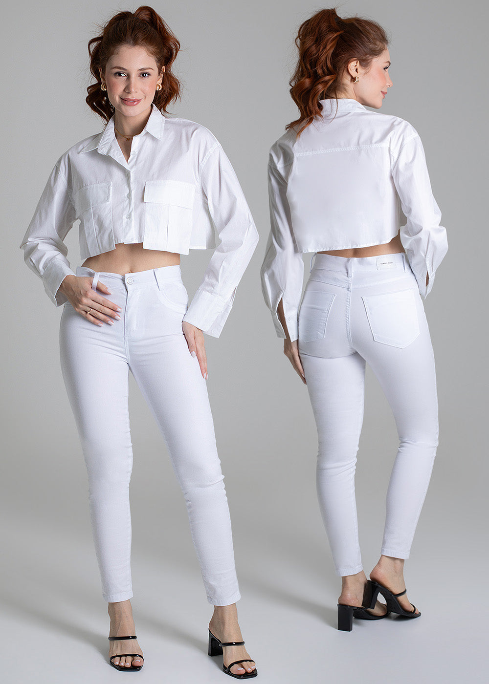 Calça Sarja Sawary Skinny - 279104 BRANCO