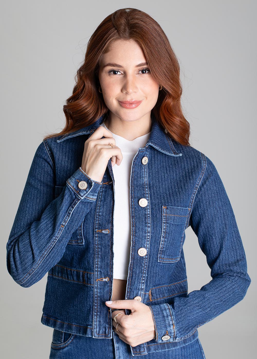 Jaqueta Jeans Sawary - 279140 AZUL