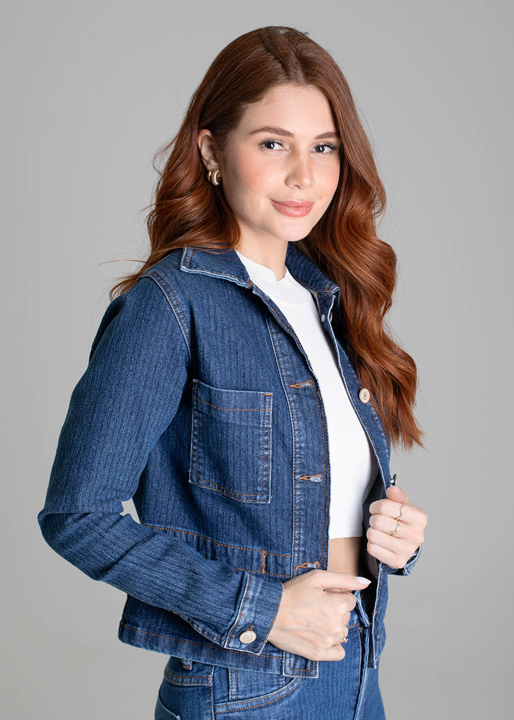 Jaqueta Jeans Sawary - 279140 AZUL