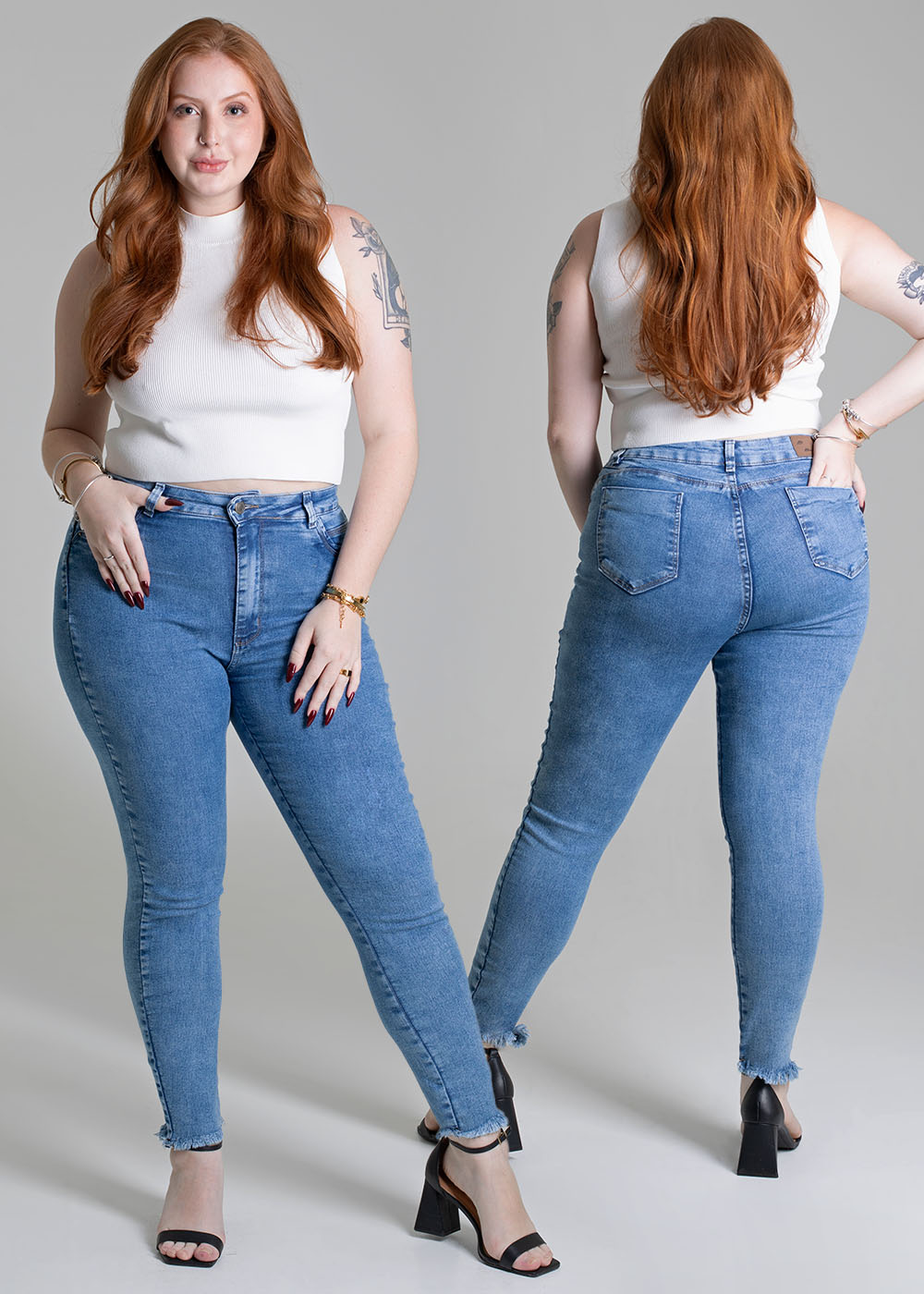 Calça Jeans Sawary Plus Size - 279219 AZUL
