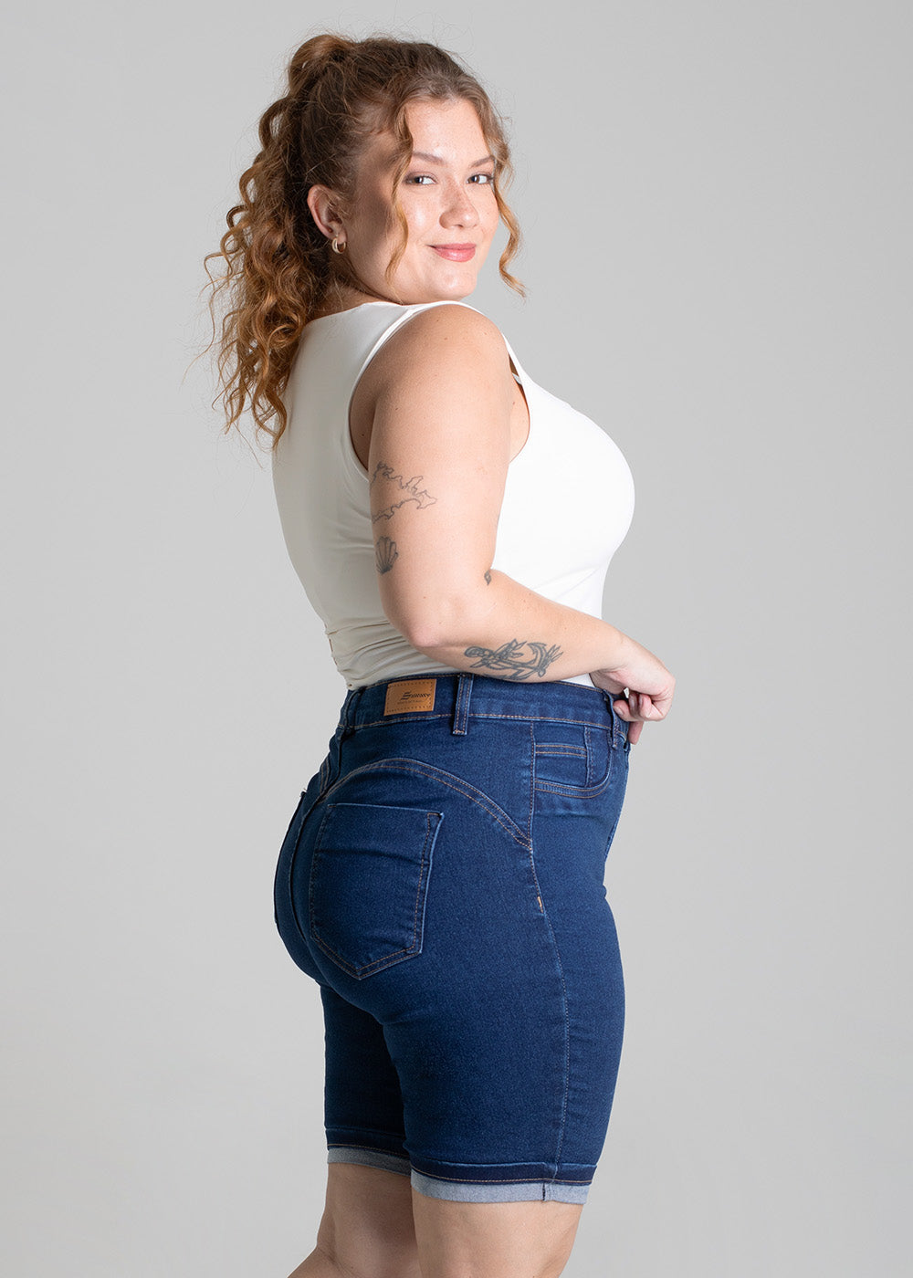 Bermuda Jeans Sawary Plus Size - 279227 AZUL