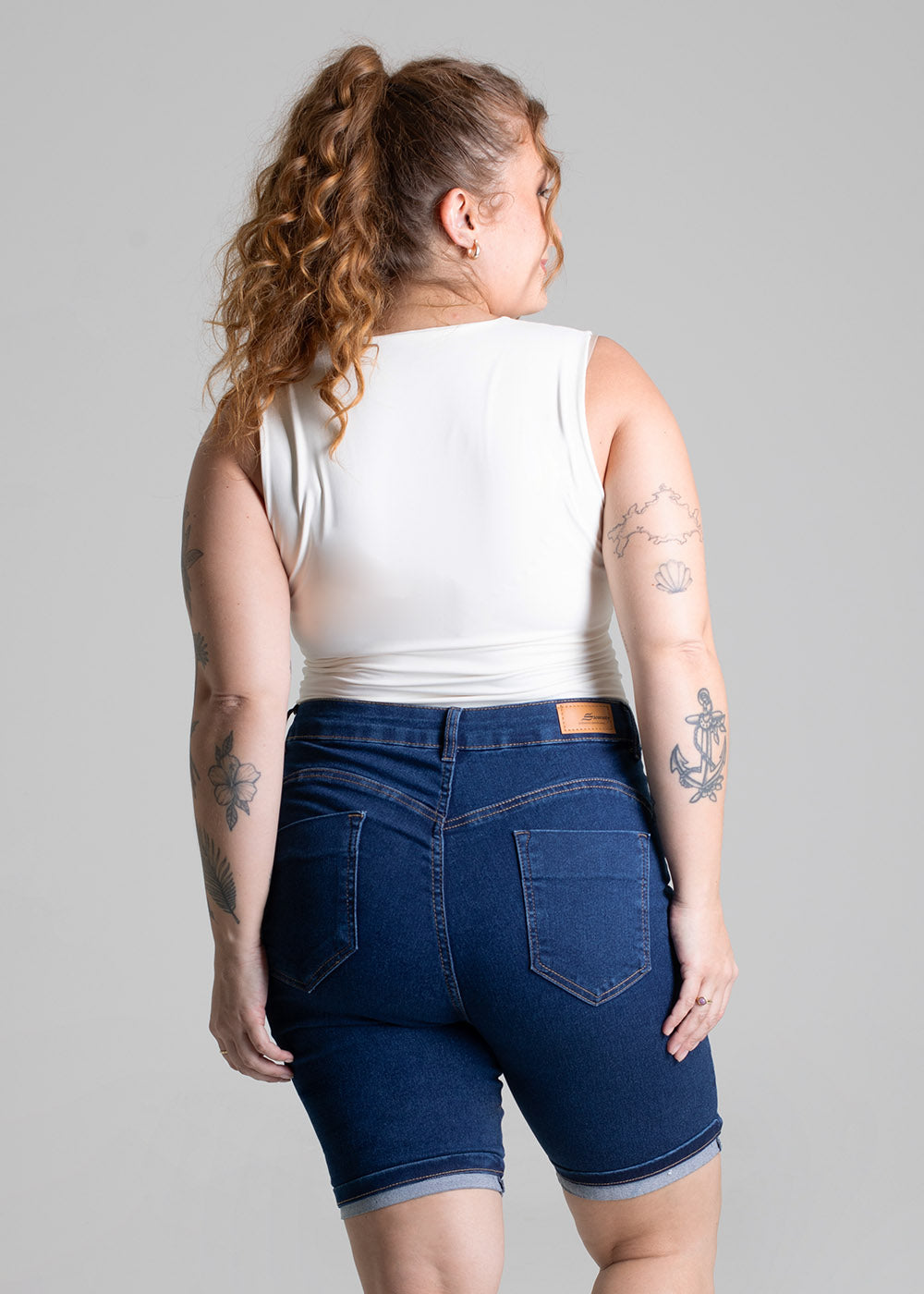 Bermuda Jeans Sawary Plus Size - 279227 AZUL