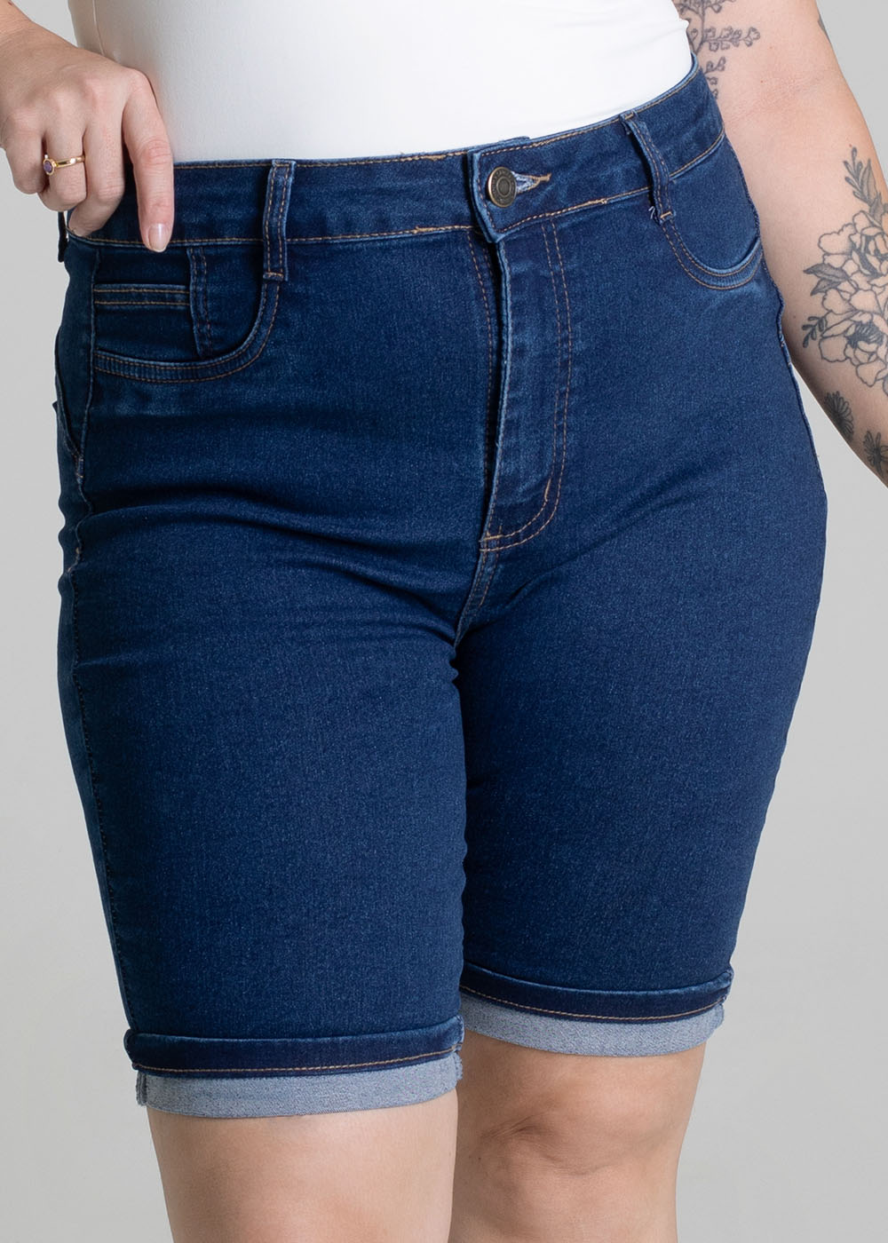 Bermuda Jeans Sawary Plus Size - 279227 AZUL