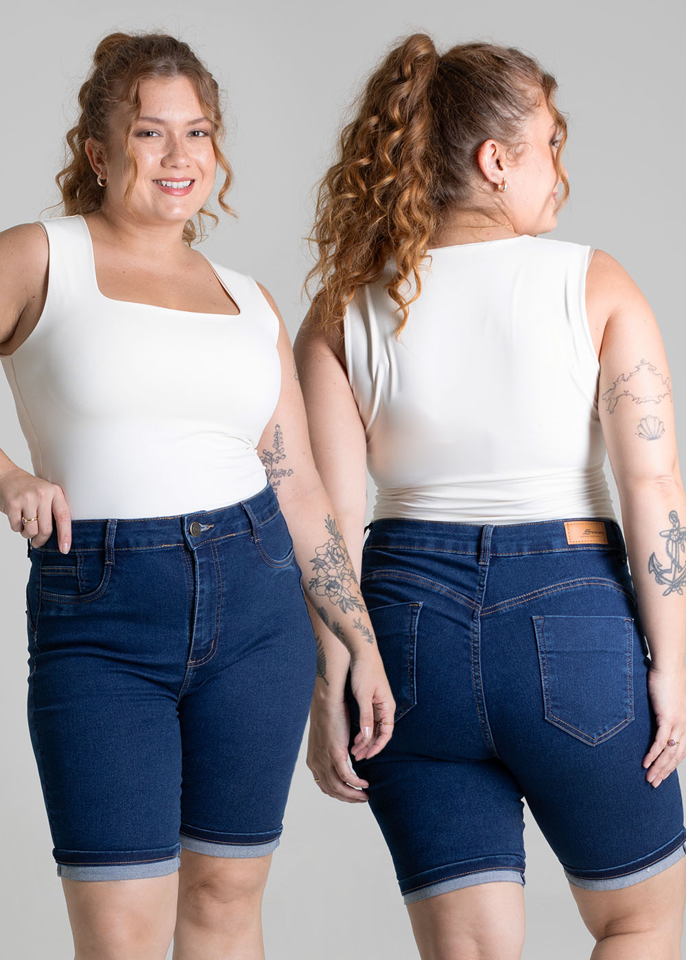 Bermuda Jeans Sawary Plus Size - 279227 AZUL