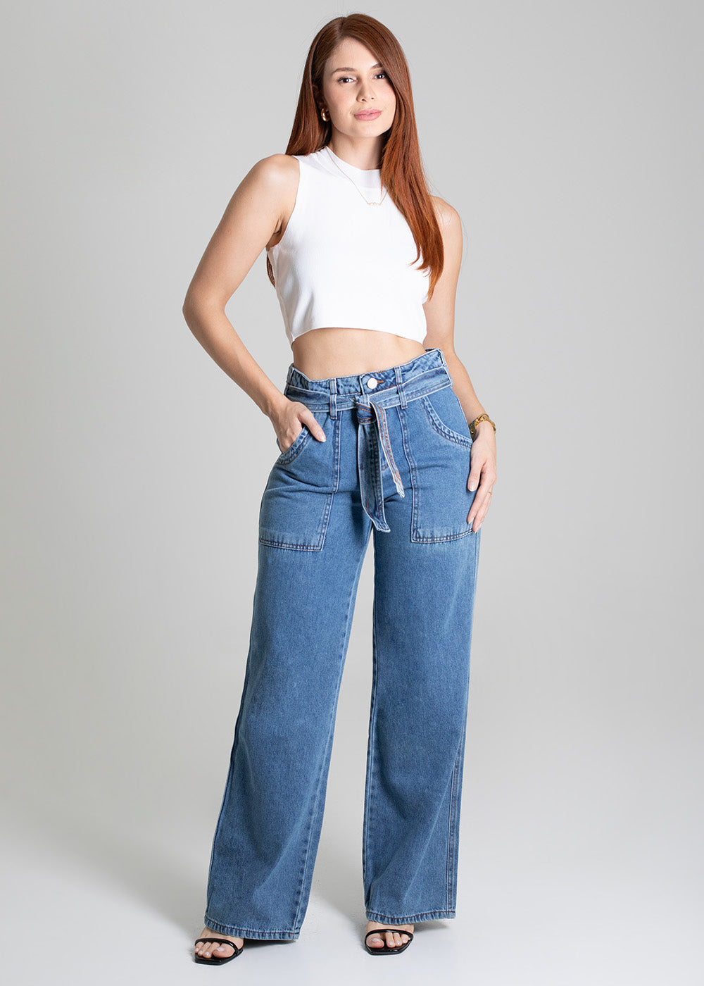 Calça Jeans Sawary Wide Leg - 279244 AZUL