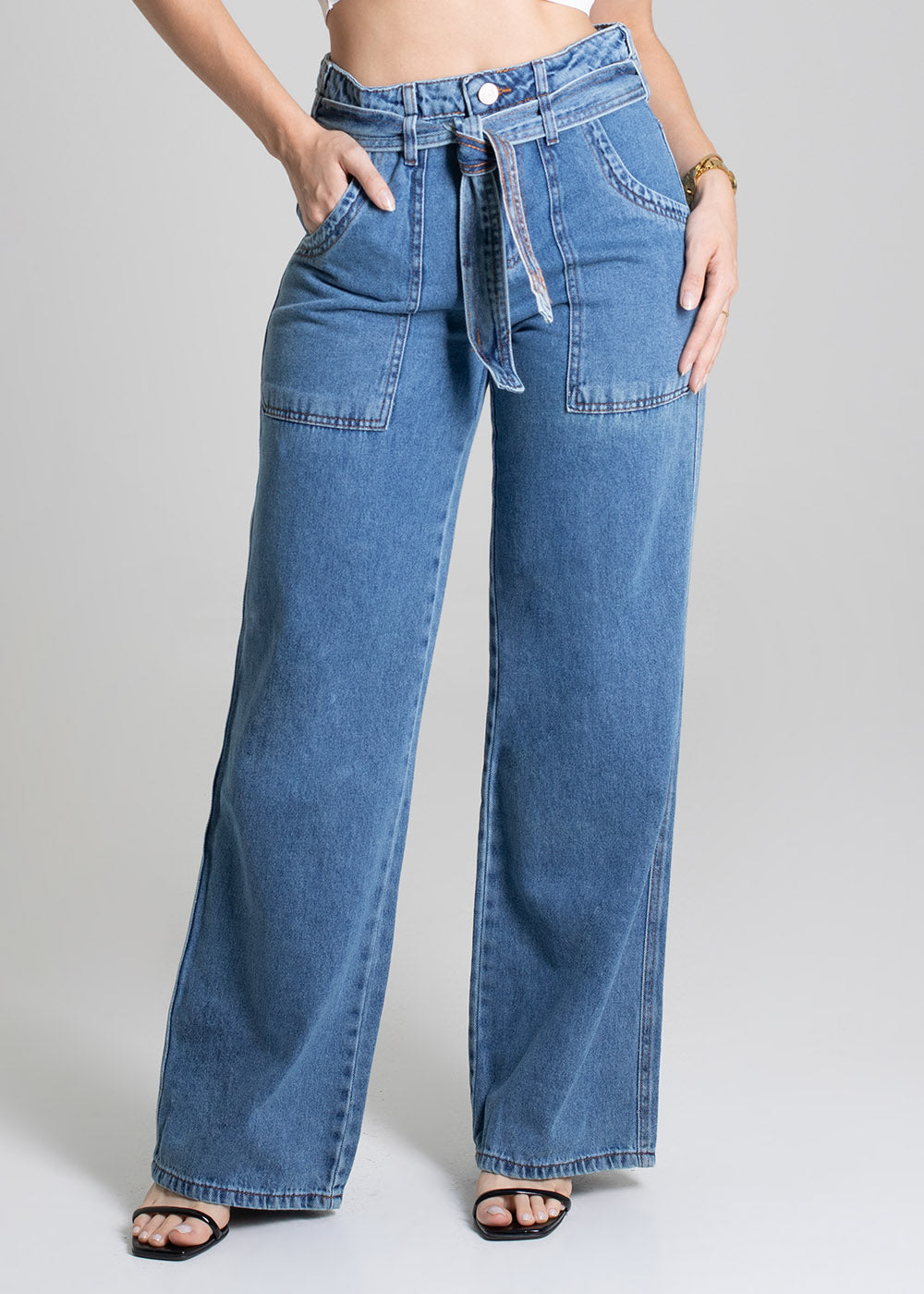 Calça Jeans Sawary Wide Leg - 279244 AZUL