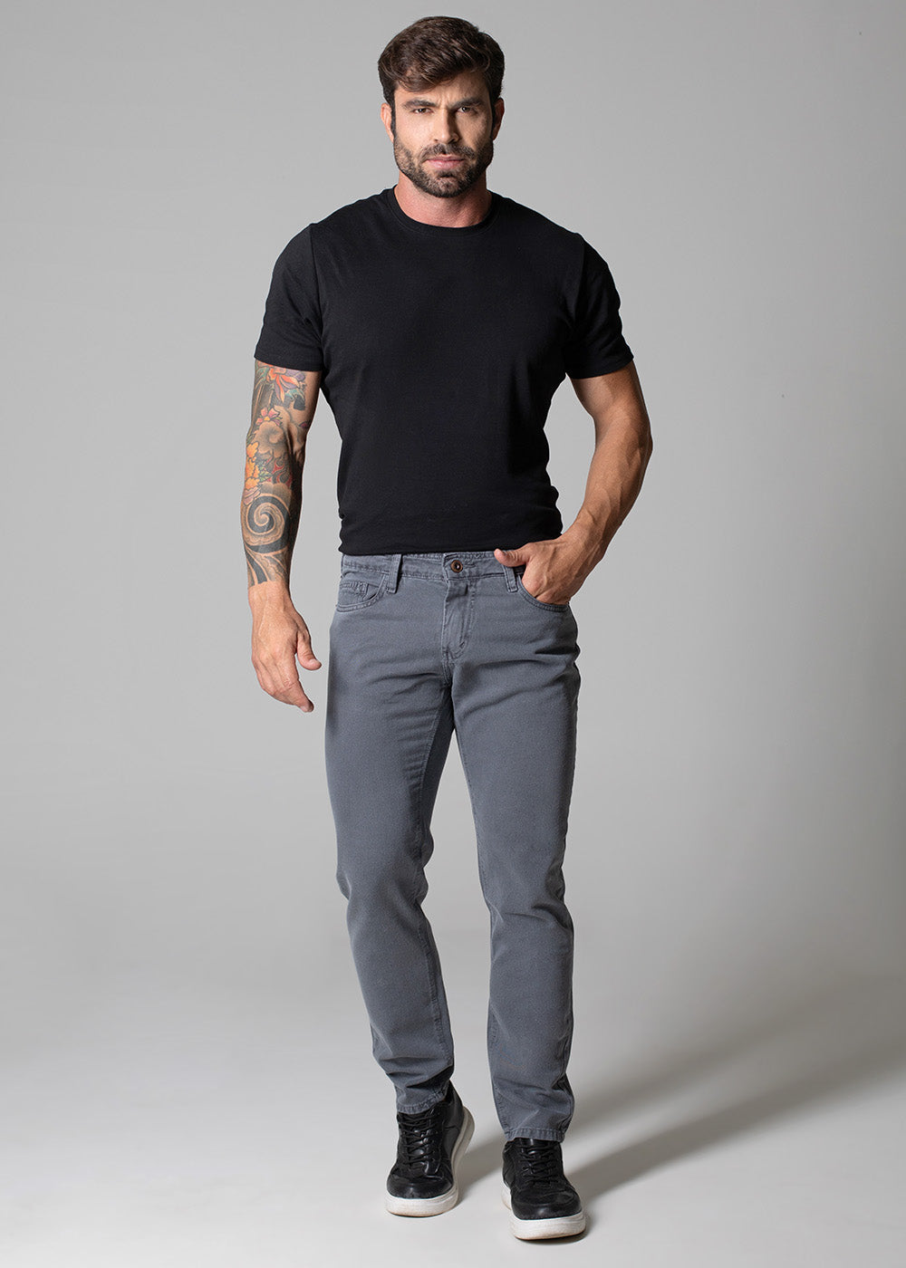 Calça Sarja Sawary Slim - 279274 CINZA