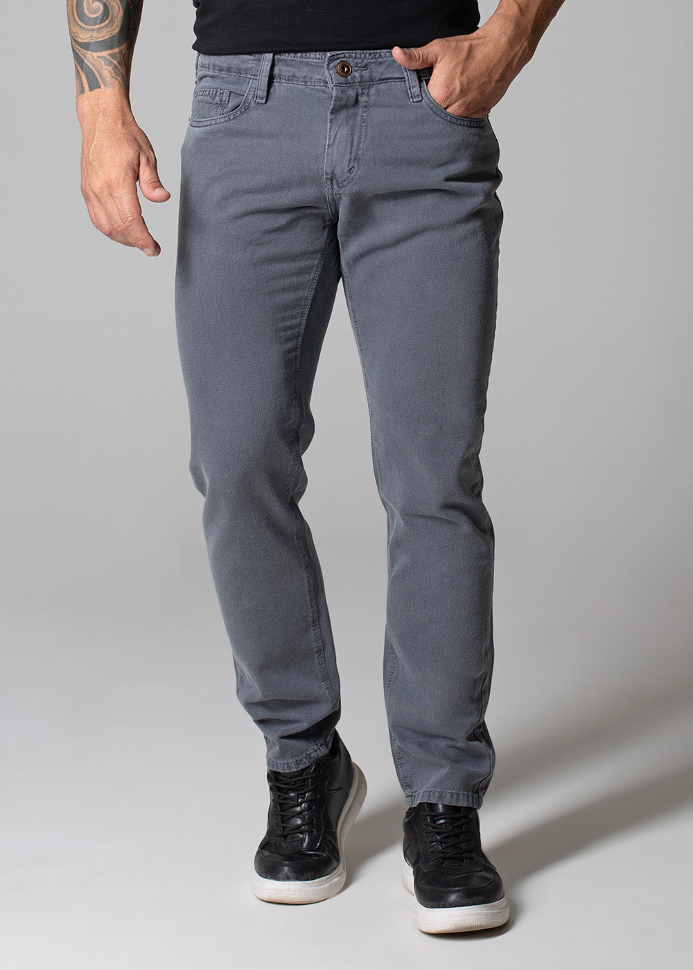 Calça Sarja Sawary Slim - 279274 CINZA