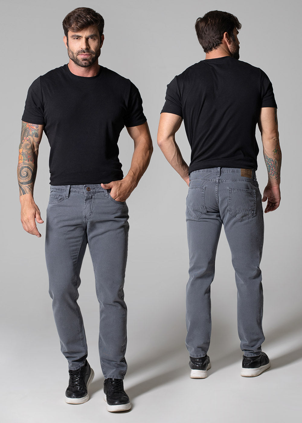 Calça Sarja Sawary Slim - 279274 CINZA