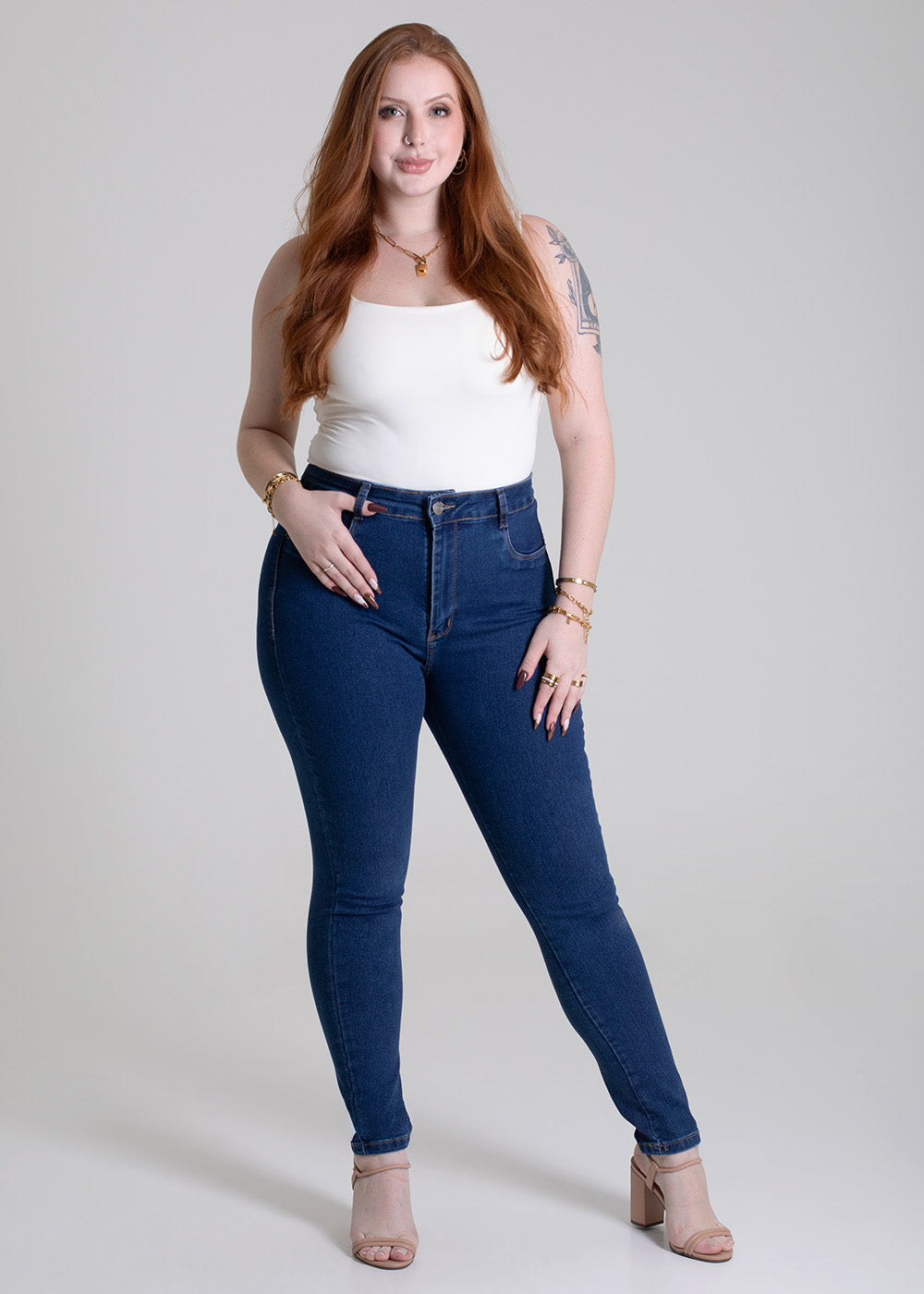 Calça Jeans Sawary Super Lipo Plus Size - 279335 AZUL
