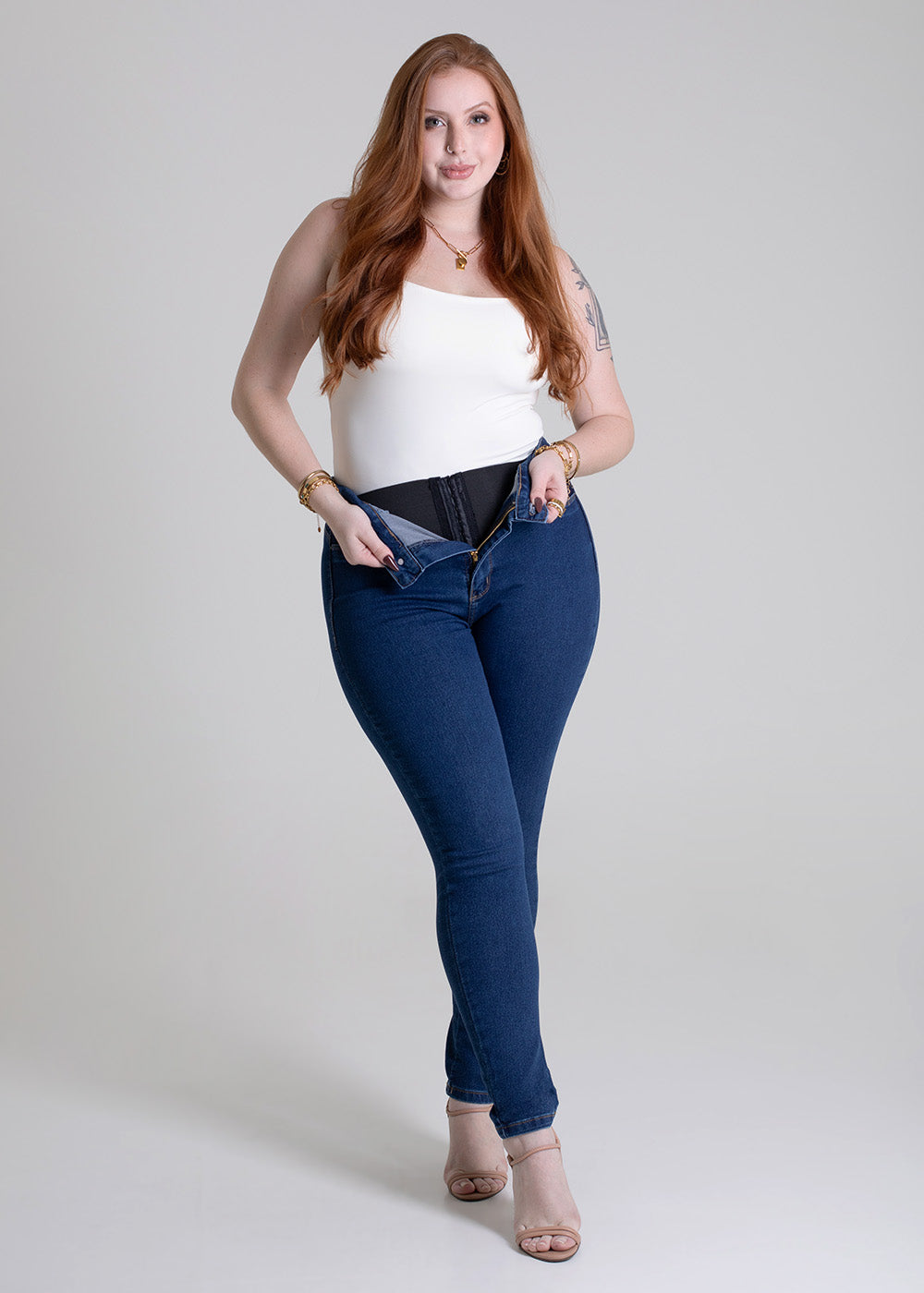 Calça Jeans Sawary Super Lipo Plus Size - 279335 AZUL