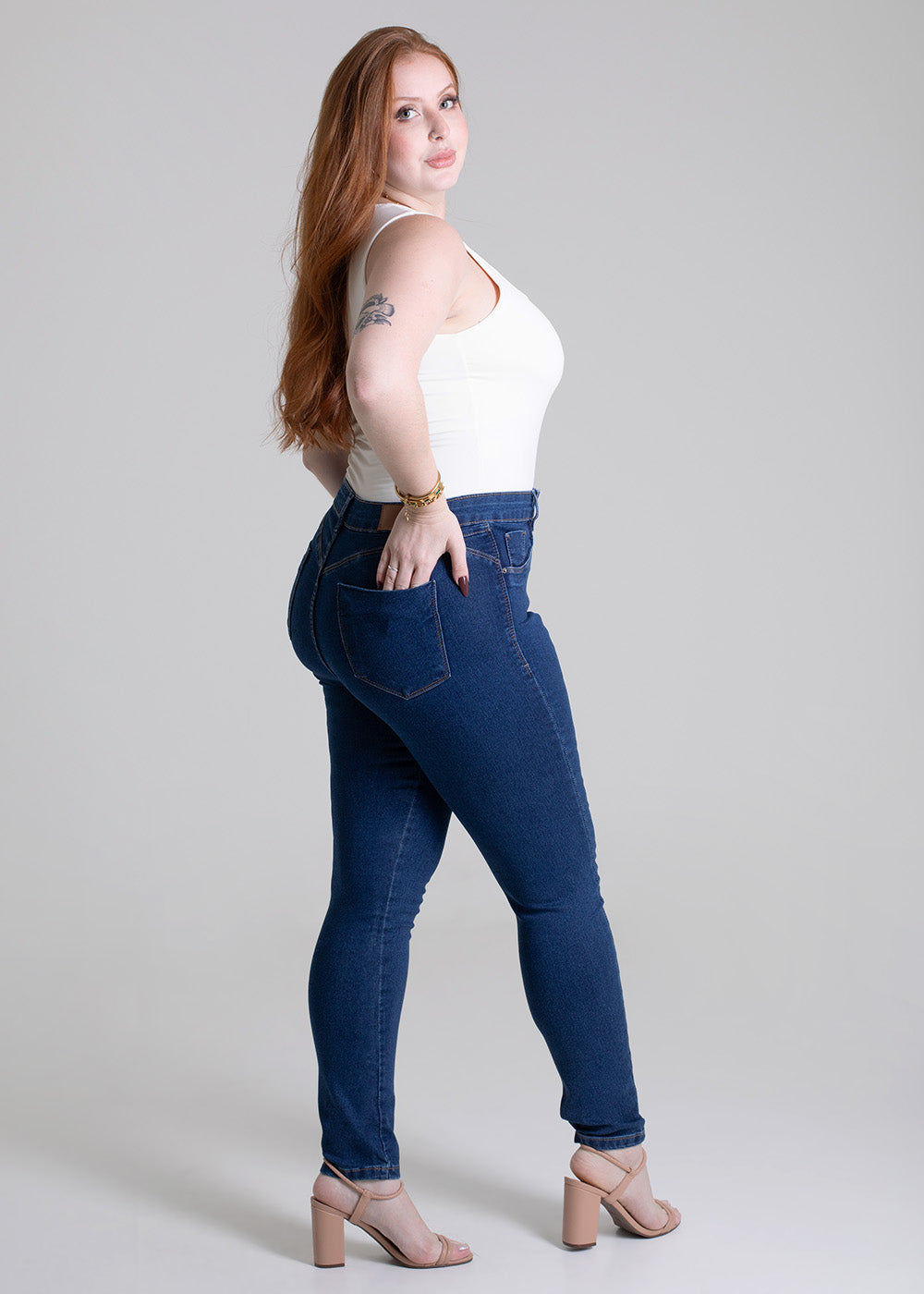 Calça Jeans Sawary Super Lipo Plus Size - 279335 AZUL