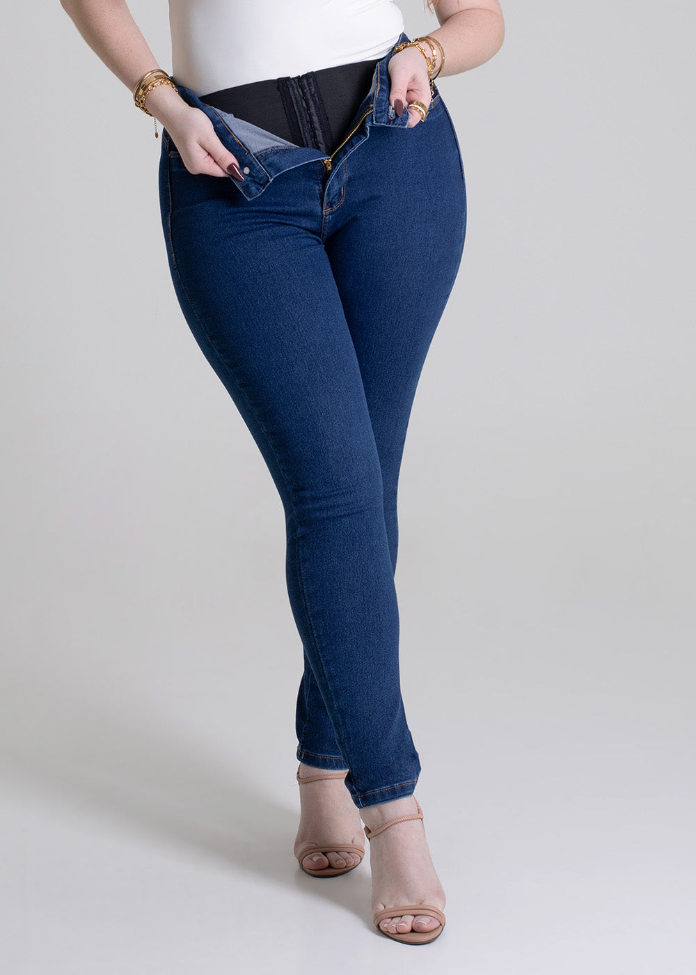 Calça Jeans Sawary Super Lipo Plus Size - 279335 AZUL