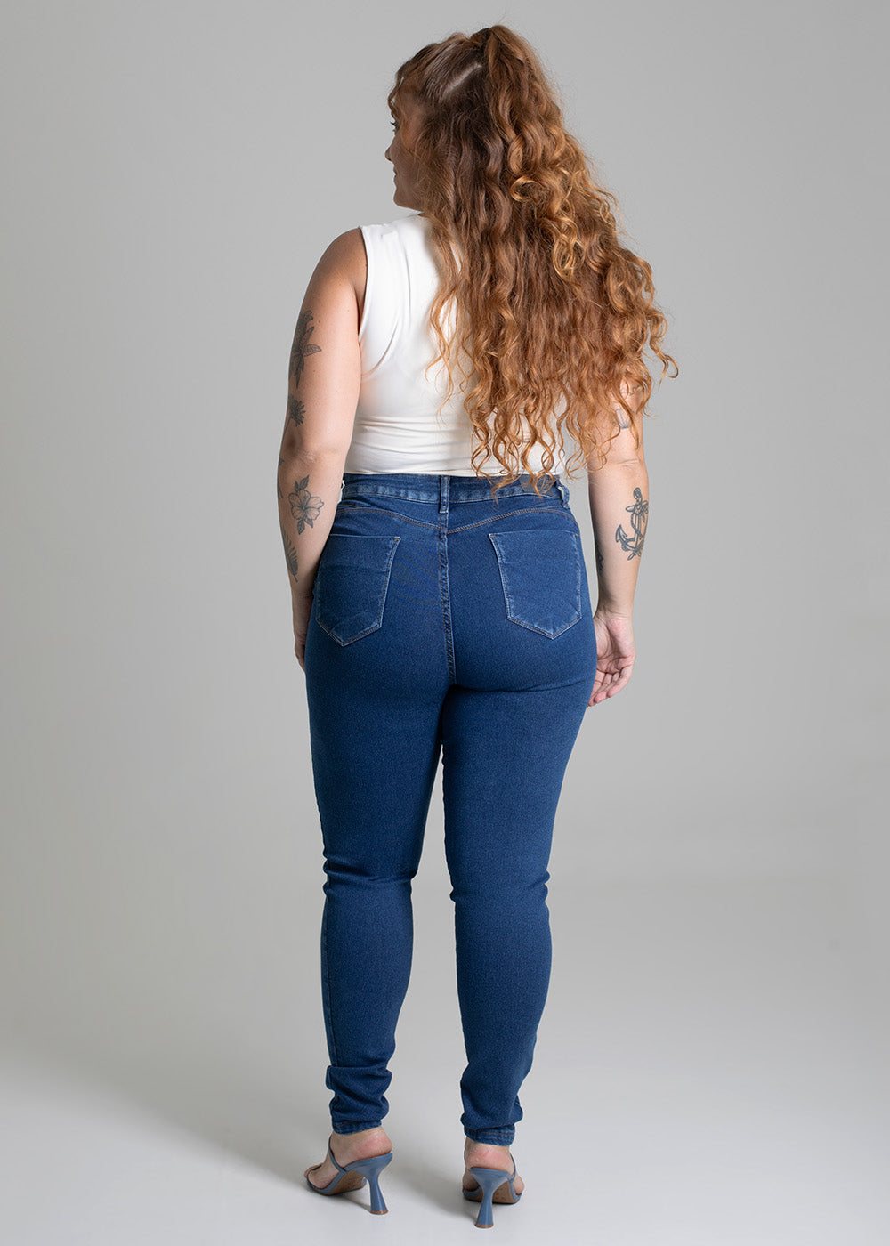 Calça Jeans Sawary Cigarrete Plus Size - 279351 AZUL