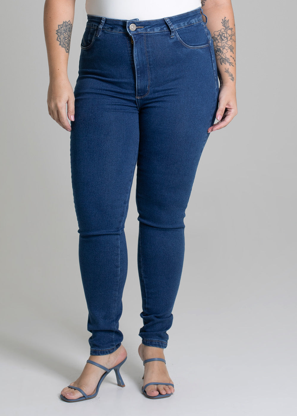 Calça Jeans Sawary Cigarrete Plus Size - 279351 AZUL