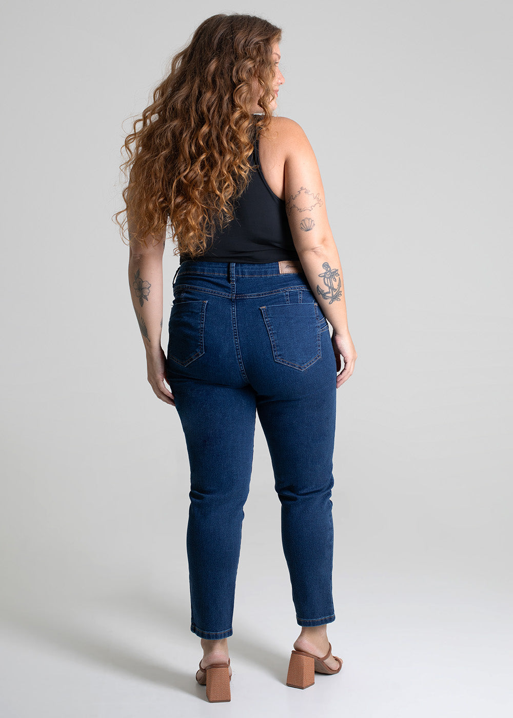 Calça Jeans Sawary Cropped Plus Size - 279370 AZUL