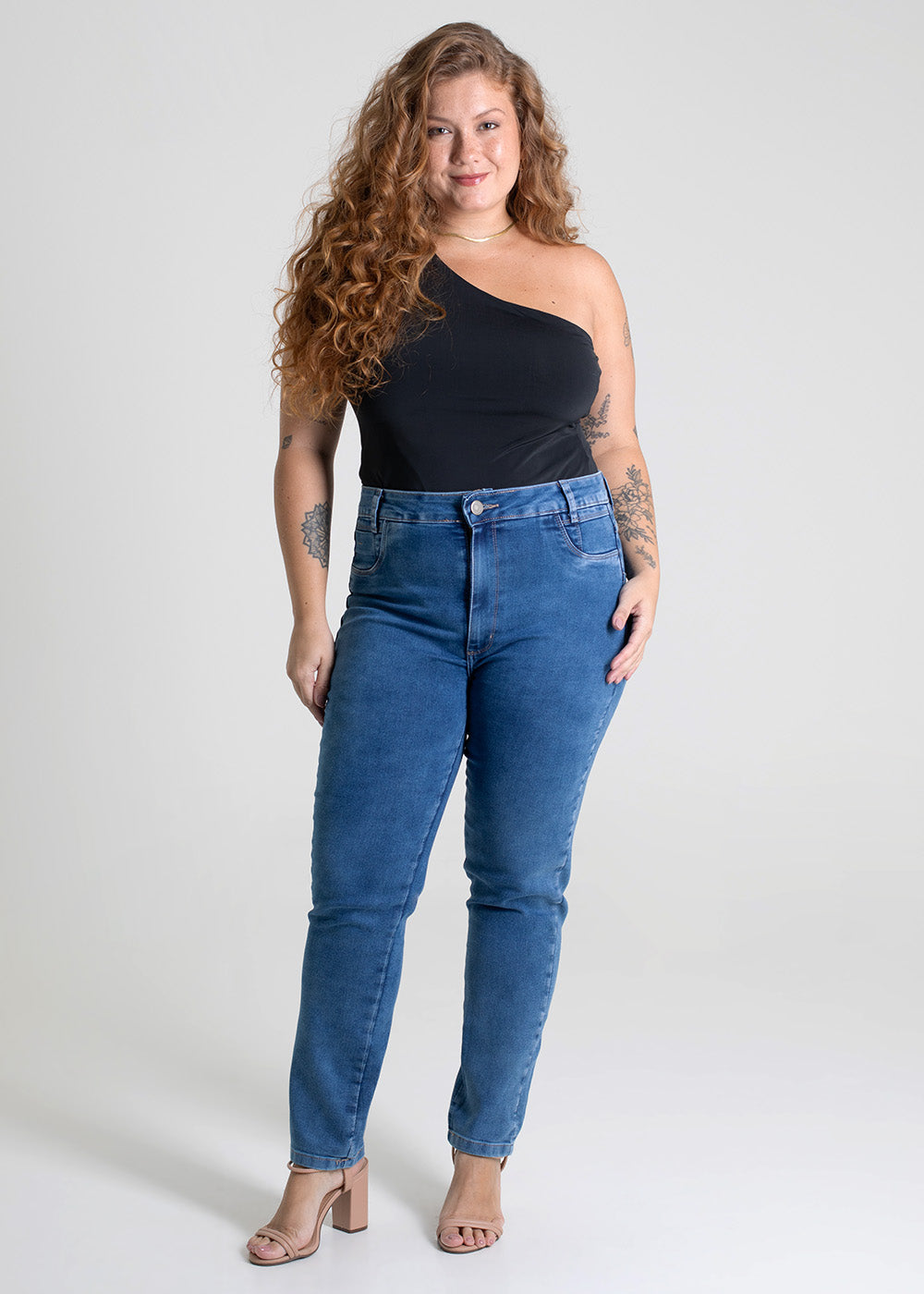 Calça Jeans Sawary Cigarrete Plus Size - 279392 AZUL