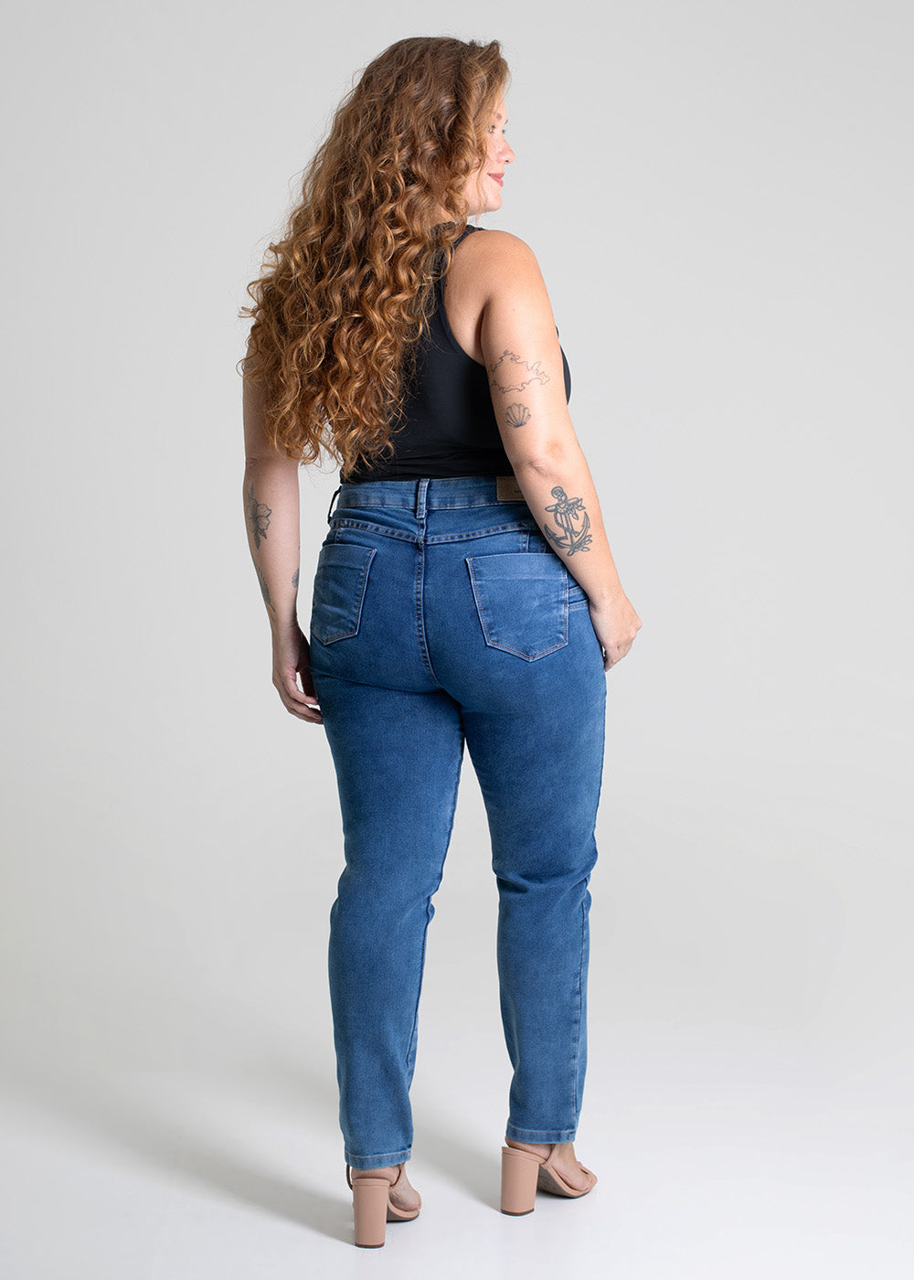 Calça Jeans Sawary Cigarrete Plus Size - 279392 AZUL