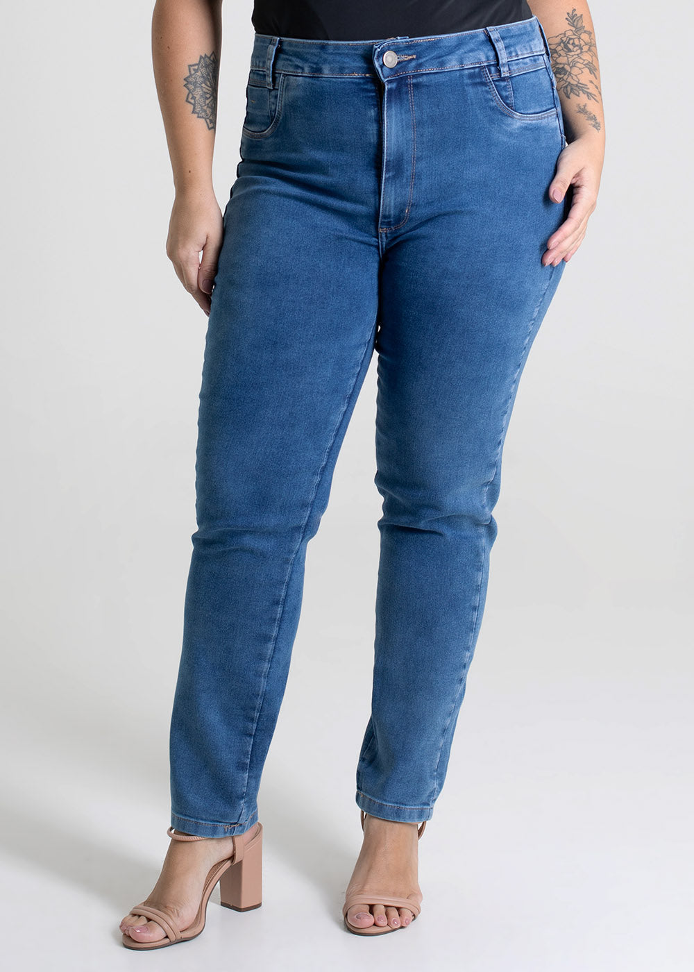 Calça Jeans Sawary Cigarrete Plus Size - 279392 AZUL