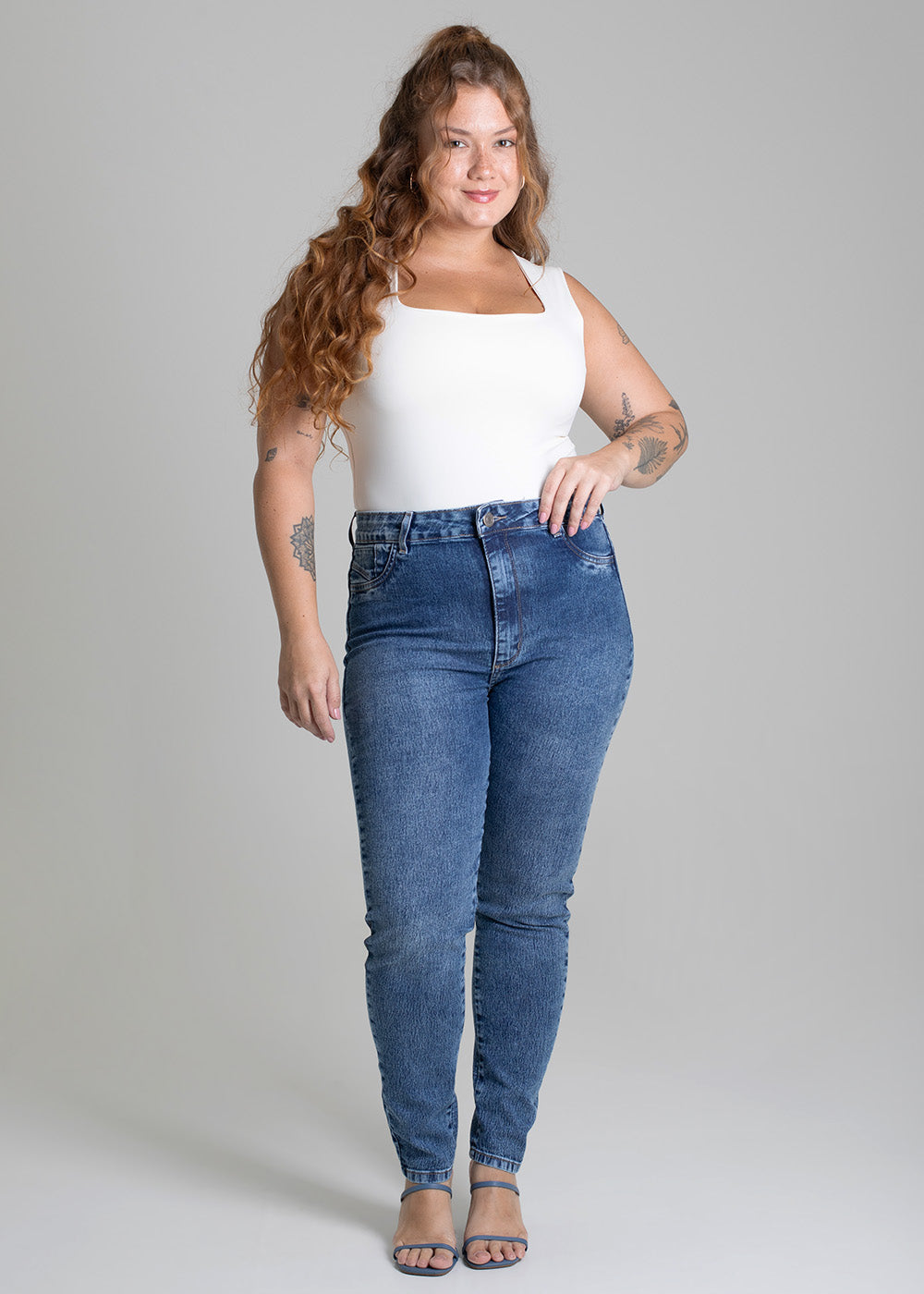 Calça Jeans Sawary Plus Size - 279416 AZUL