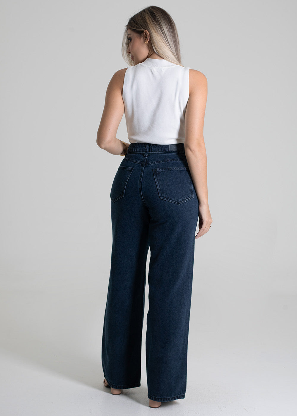 Calça Jeans Sawary Wide Leg - 279431 PRETO