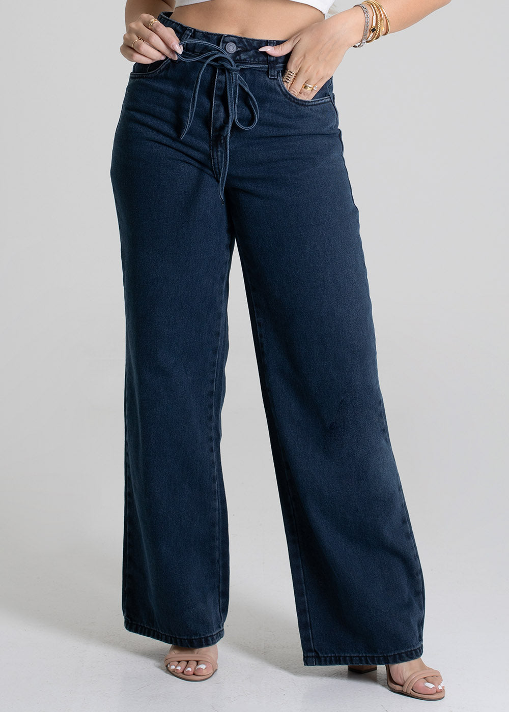 Calça Jeans Sawary Wide Leg - 279431 PRETO