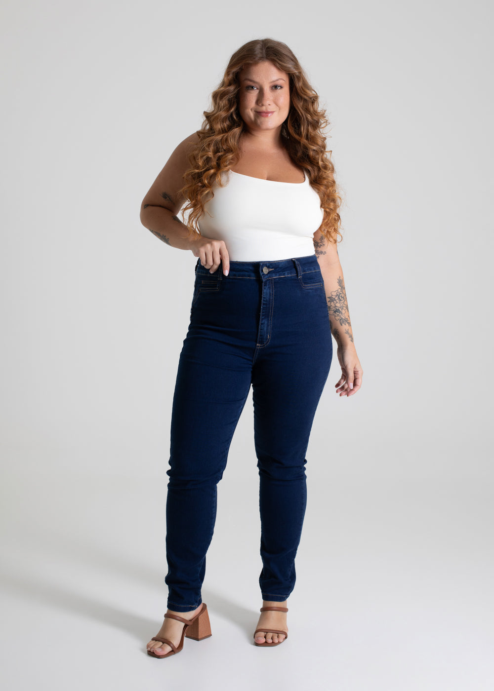 Calça Jeans Sawary Plus Size - 279446 AZUL