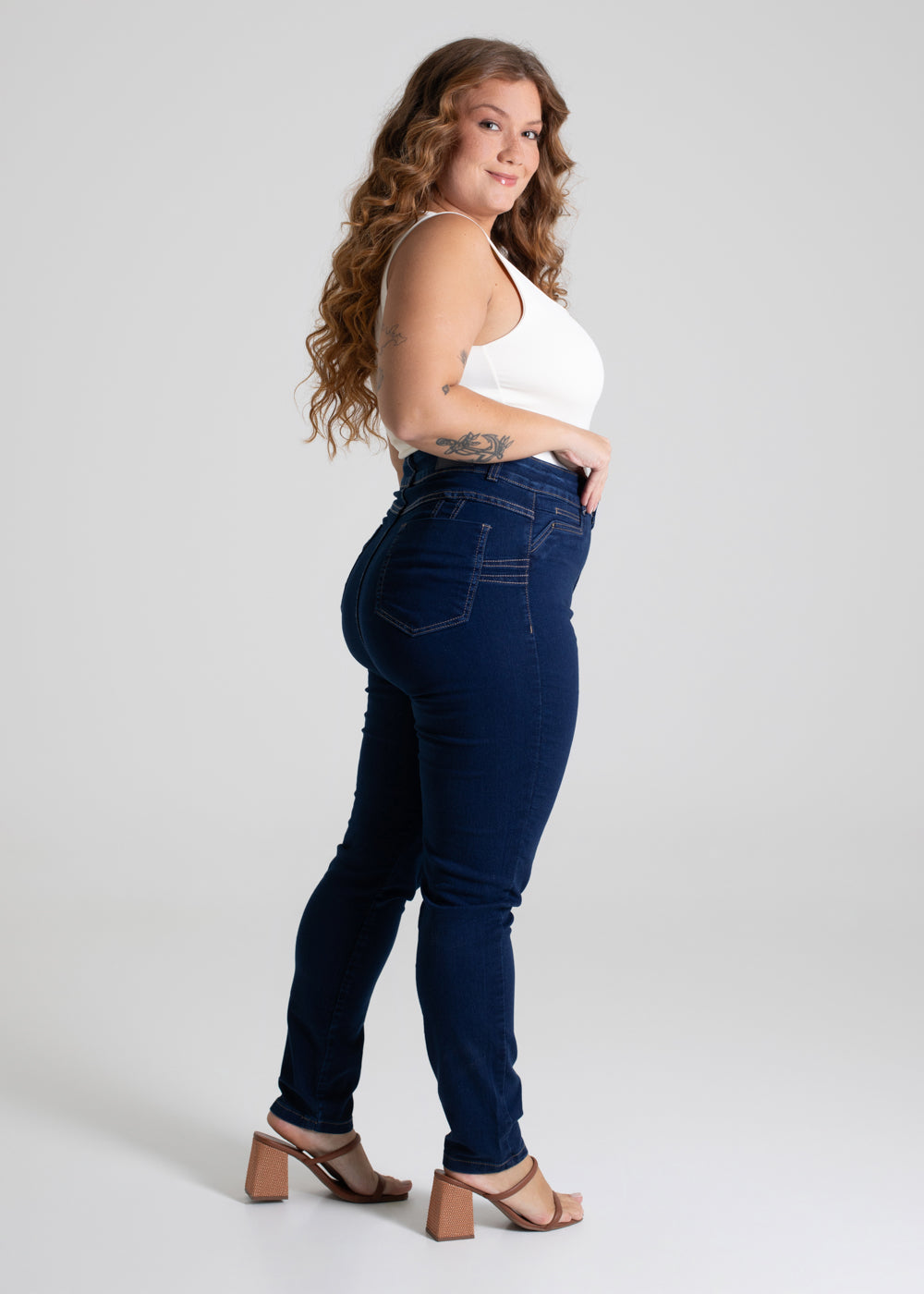Calça Jeans Sawary Plus Size - 279446 AZUL