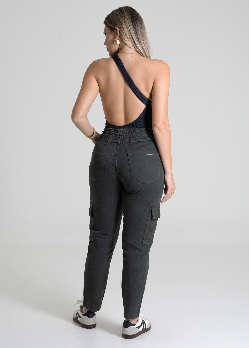 Calça Sarja Sawary Cargo - 279457 VERDE