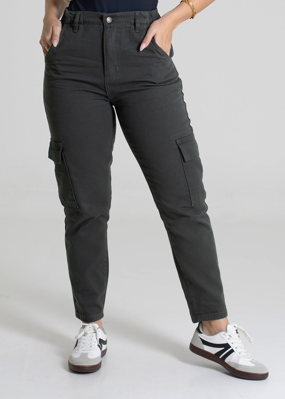 Calça Sarja Sawary Cargo - 279457 VERDE