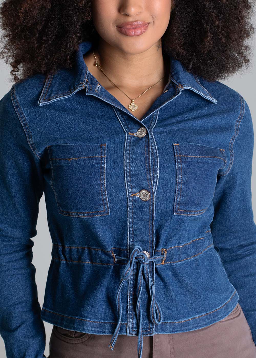 Jaqueta Jeans Sawary - 279480 AZUL