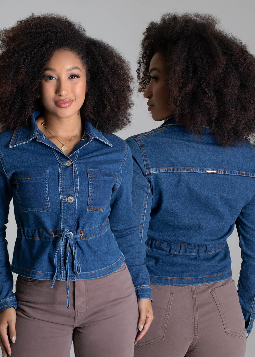 Jaqueta Jeans Sawary - 279480 AZUL