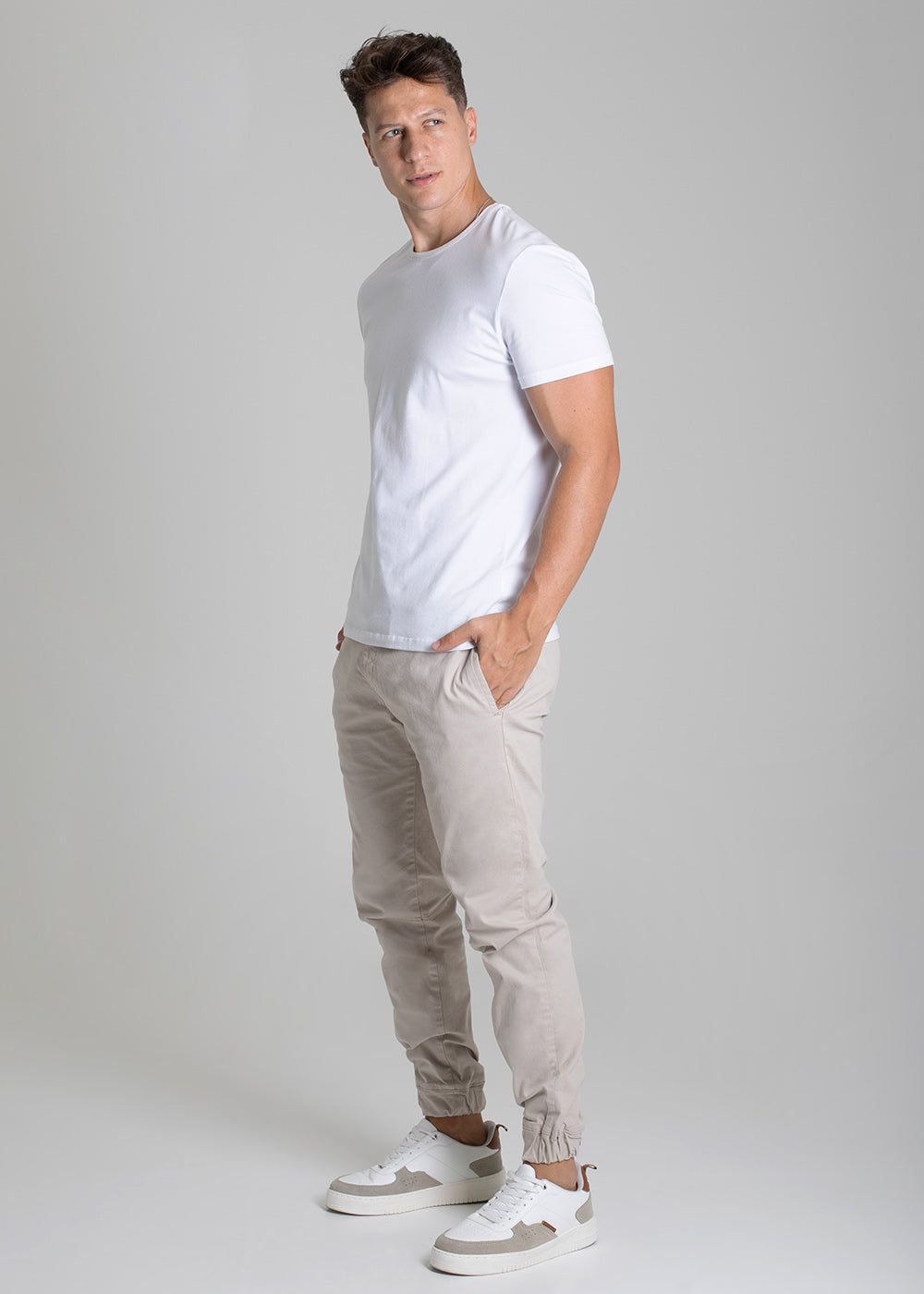 Calça Sarja Sawary Jogger - 279497 BEGE